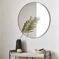 thumbnail image 2 of Bouclair Round Mirror with Black Frame, 2 of 5