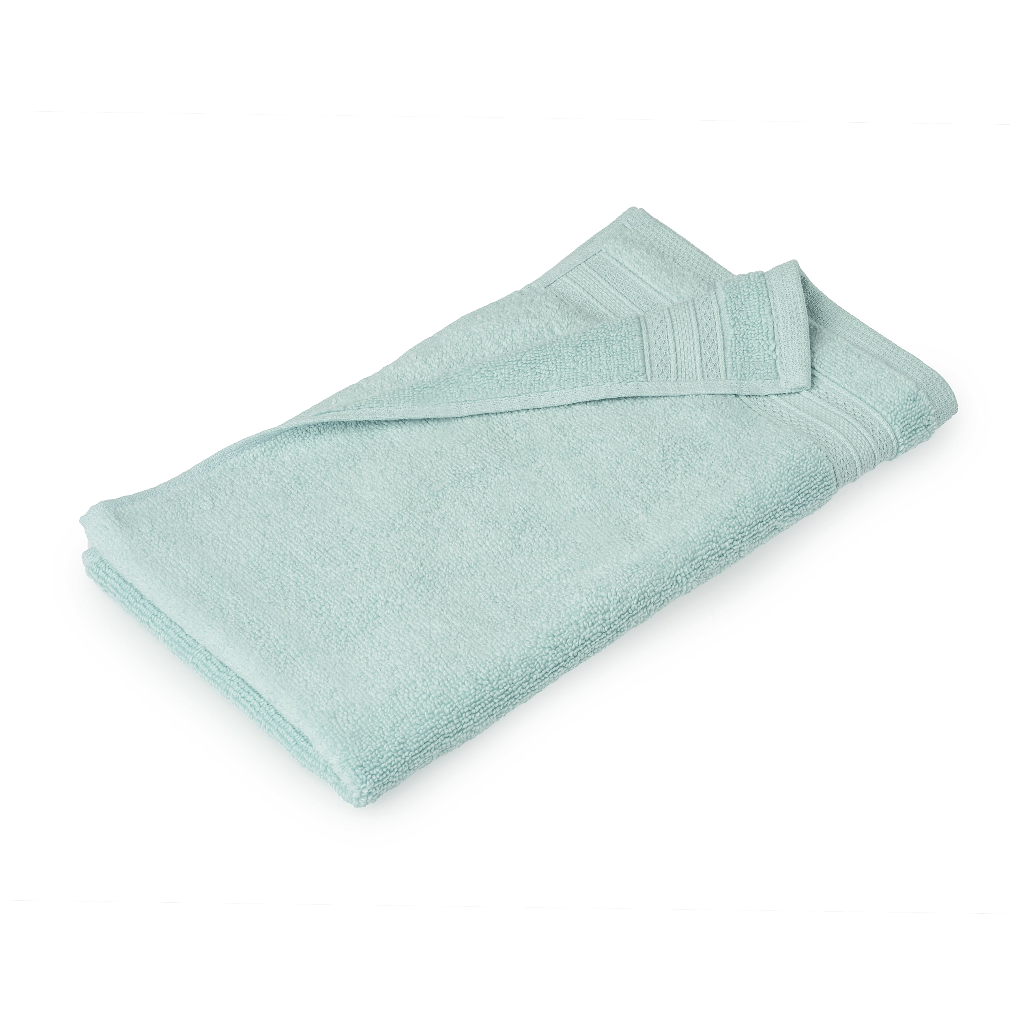 hometrends Solid 100% Cotton Washcloth, 1 Piece, 550 GSM, Highly Absorbent & Soft Bathroom Light Teal