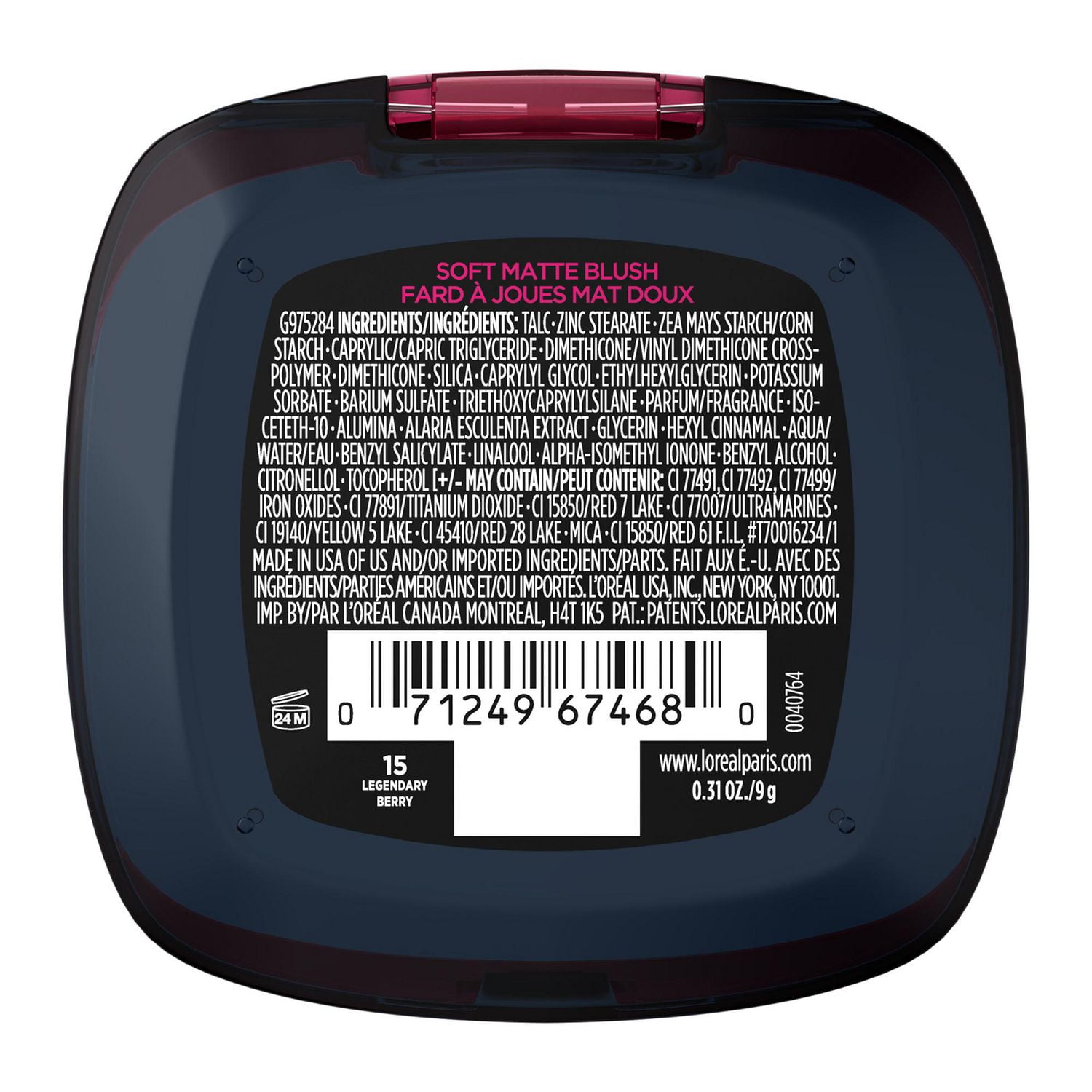 L'Oréal Paris Infallible 24H Freshwear Fard à Joues, Fini Doux Mat Hydrofuge, 9g