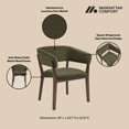 thumbnail image 4 of Fauteuil à Accoudoirs Blake Moderne en Faux Mohair Vert, 4 of 8