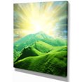 thumbnail image 2 of Montagnes Vertes sous le Soleil - Impression sur Toile Paysage, 2 of 3