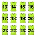 thumbnail image 1 of TOPTIE Ensembles de 12 Gilets d'Entraînement Numérotés (#13-24), Chasubles de Soccer, 1 of 6