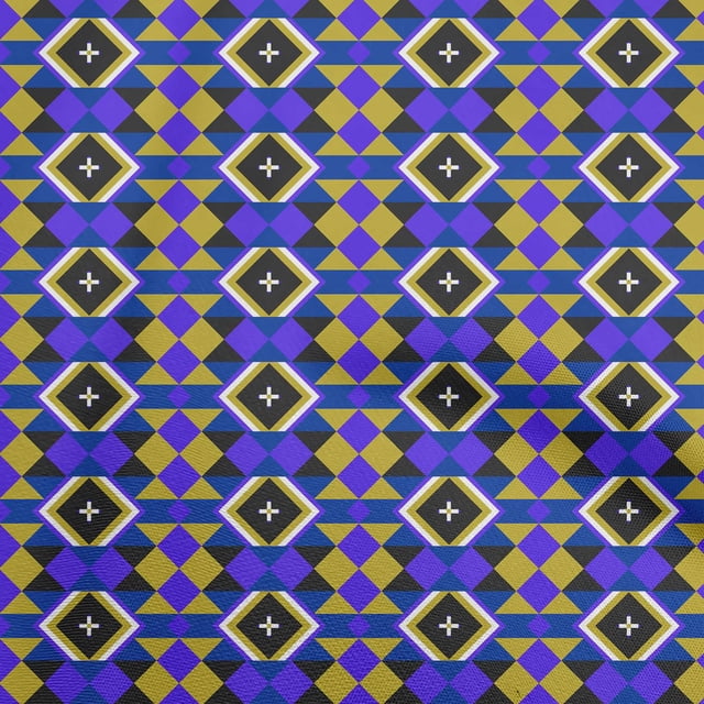 oneOone Viscose Chiffon Violet Fabric Geometric Sewing Material Print Fabric By The Yard 42 Inch Wide