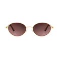 thumbnail image 3 of Time & Tru Women's Gold Oval Sunglasses, 3 of 3
