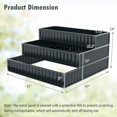 thumbnail image 3 of Costway 1 PCS 3-Tier Raised Garden Bed,47" x 47" x 24" Metal Outdoor Elevated Planter Box Black, 3 of 10