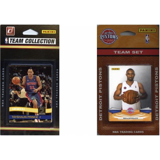 C & I Collectables PISTONS2TS NBA Detroit Pistons 2 Ensembles d'Équipe de Cartes à Échanger sous Licence Différents
