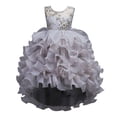 thumbnail image 1 of HNMKIU Robes pour Filles Enfants Bébé Performance Robe Pailletée Mignonne Nœud pour Fête de Noël Printemps Été Tenue Formelle, 1 of 4