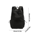 thumbnail image 3 of Unisex Backpack For Junior High High School Students Large Capacity Travel Bag Simple Design Durable School Bag Laptop Book Carrier Black Color F-039 Black, 3 of 6
