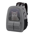 thumbnail image 2 of serony Cat Carrier Backpack Transparent Airline Approved for Outdoor Travel Grey, 2 of 9