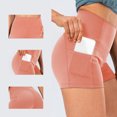 thumbnail image 4 of Plebaso Womens High Waist Yoga Shorts with Pockets Workout Athletic Shorts Stretch Compression Biker Shorts, 4 of 7