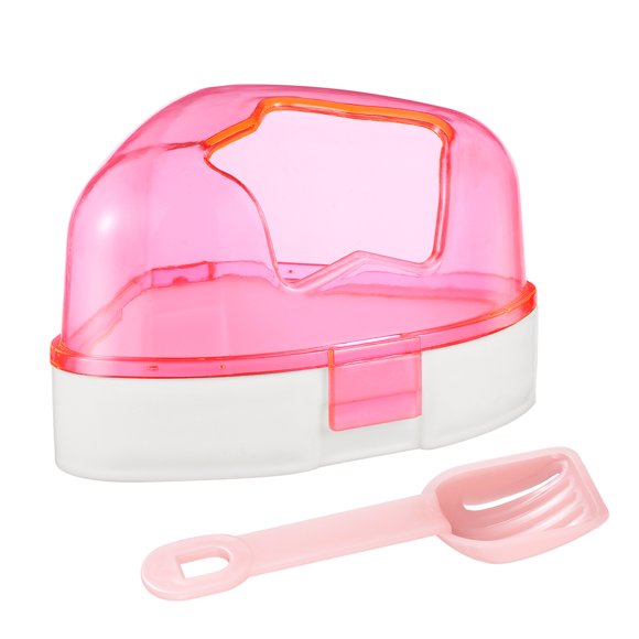 KAKOWELY 1 Set Hamster Bathtub Transparent Small Pet Bath Basin Pet Bathroom Bath Shower Box Container Household Pet Supply,5.59"X3.74"X3.35"