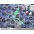 thumbnail image 2 of Soimoi Satin Silk Fabric Direction Compass & Seashell Ocean Print Fabric by The Yard 42 Inch Wide, 2 of 3