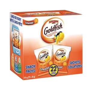 GOLDFISH® CHEDDAR CRACKERS SNACK PACK, 22 x 28G BAGS
