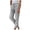 Grey, variant on LOVZFMLL Women's Pants, Spring Solid Color Elastic Waist Linen Versatile Straight Leg Casual Wide Leg Pants White, L