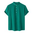 thumbnail image 1 of Birdeem Chemise Décontractée Homme à Manches Courtes avec Boutons, Col Montant, pour la Plage, 1 of 9