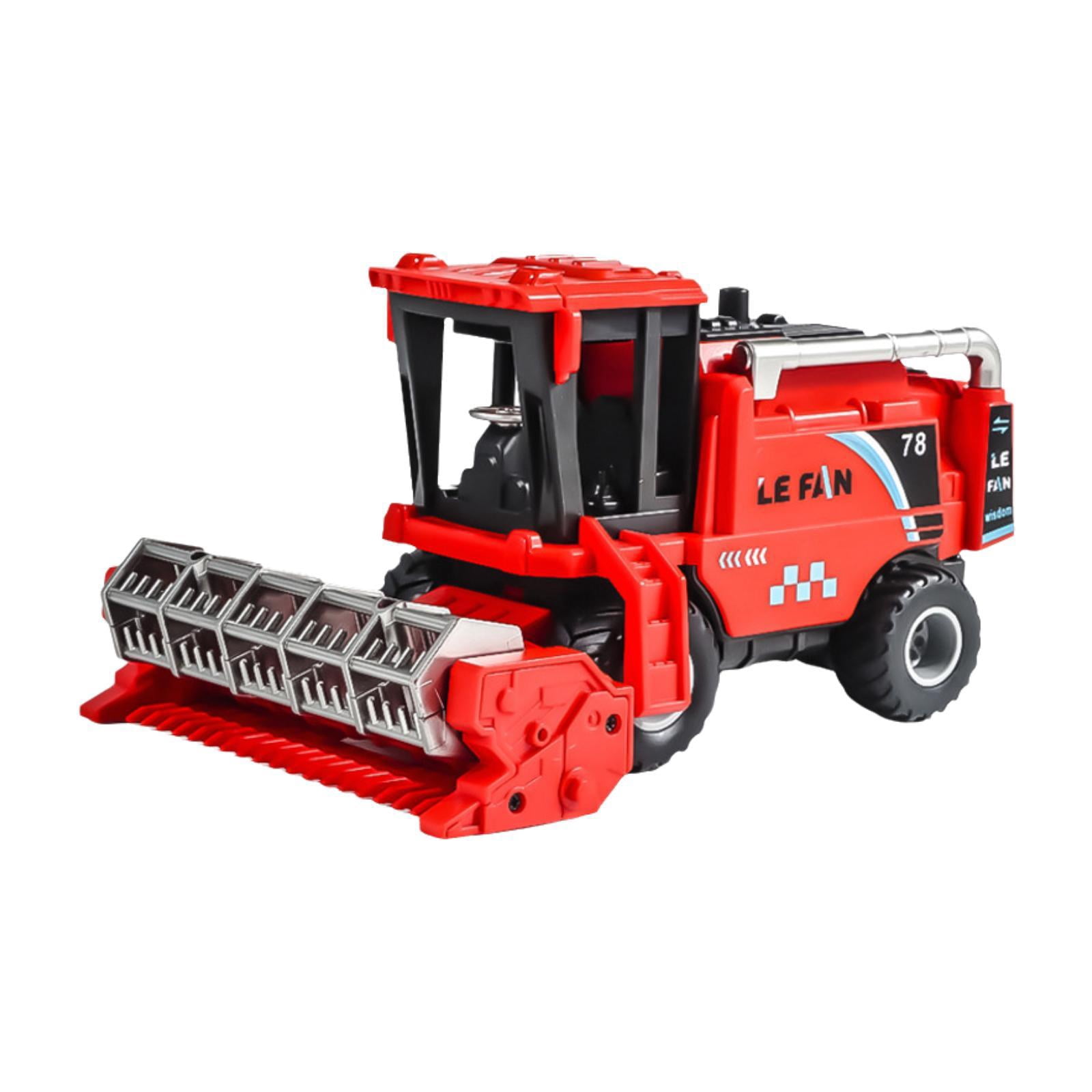 MERIGLARE Moissonneuse-Batteuse Jouet de Ferme Voiture de Ferme Mobile Jouet pour Garçons Filles Enfants Rouge