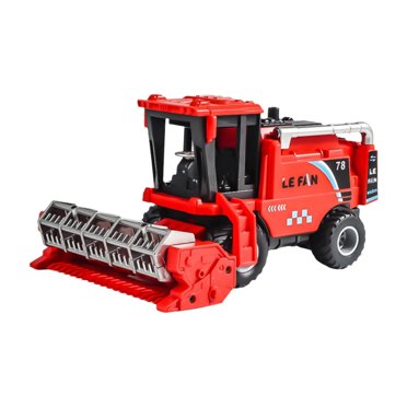 Milaget Moissonneuse-Batteuse Jouet de Ferme Voiture de Ferme Mobile Jouet pour Garçons Filles Enfants Rouge