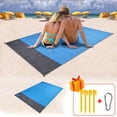 thumbnail image 3 of Maoww Tapis de Camping Anti-Humidité Anti-Déchirure Couverture de Plage Tapis de Sol Randonnée Bleu et Gris, 3 of 6