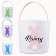thumbnail image 2 of Essentiels Populaires pour la Maison, Paniers de Pâques Personnalisés Nom Personnalisé Panier Lapin de Pâques Grande Capacité Fond Épaissi Idéal pour Jeux d'Oeufs de Pâques Pâques, 2 of 4