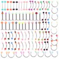 thumbnail image 1 of EIGTHTAIL 1 Set Body Jewelry Piercing Kit Eyebrow Navel Tongue Lip Bar Nose Rings Decors, 1 of 7