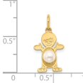 thumbnail image 2 of 14K Yellow Gold Boy 4mm FW Cultured Pearl-June, 2 of 2