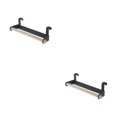 thumbnail image 3 of Ruiboury 1/2/3/5 Rustproof Bathroom Storage Shelf - Simple Good Ventilation Smooth Line Easy Installation Exquisite Craft Widen Spacing Black 2PCS, 3 of 6