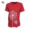 thumbnail image 1 of Femmes Col Rond Chemises Manches Courtes Pissenlit Style Simple Top Été Respirant T-shirts Vêtements Unisexe Accessoire de Mode Rouge XL, 1 of 1