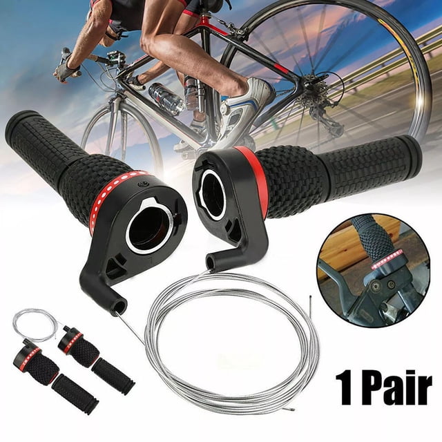 Bgsha Bicycle Shift Levers Mountain Bike Handlebar Grip Handle Gear Shifter Set
