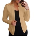 thumbnail image 3 of cfhntfmh Cardigan Grande Taille pour Femmes Mode à devant Ouvert Manches Longues Tuniques Chemises Automne Formel Travail Bureau Cardigans, 3 of 5