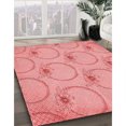 thumbnail image 3 of Ahgly Company Machine Washable Indoor Square Transitional Pastel Pink Area Rugs, 3' Square, 3 of 7