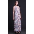 thumbnail image 2 of Bimba Robe Longue de Soirée à Col Rond Imprimée avec Fentes Latérales pour Femmes - Très Grande Taille, 2 of 6