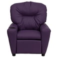 thumbnail image 3 of Contemporary Purple Vinyl Kids Recliner with Cup Holder, 3 of 9