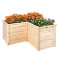 thumbnail image 1 of Costway 24" L-Shaped Deep Root Planter Box Wooden Raised Garden Bed with Open-Ended Base, 1 of 10