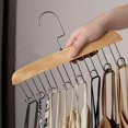 thumbnail image 2 of Wooden Camisole Hanger, Multifunctional Underwear, Vest Storage, Artifact, Home Dormitory, Solid Wood Hook, Wave Drying Rack, 2 of 5