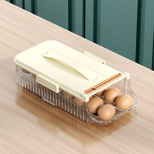 Fridja Clearance Under 5$ Refrigerator Door Rolling Rack Holding Storage Box Refrigerator Can Be Stacked Portable Box Kitchen Box Kitchen Decor