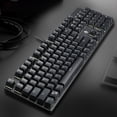thumbnail image 4 of TFixol Compact 104-Key USB Mechanical Gaming Keyboard with 9 RGB Backlight Modes, Keycap Puller, and Ergonomic Design in Black, 4 of 6