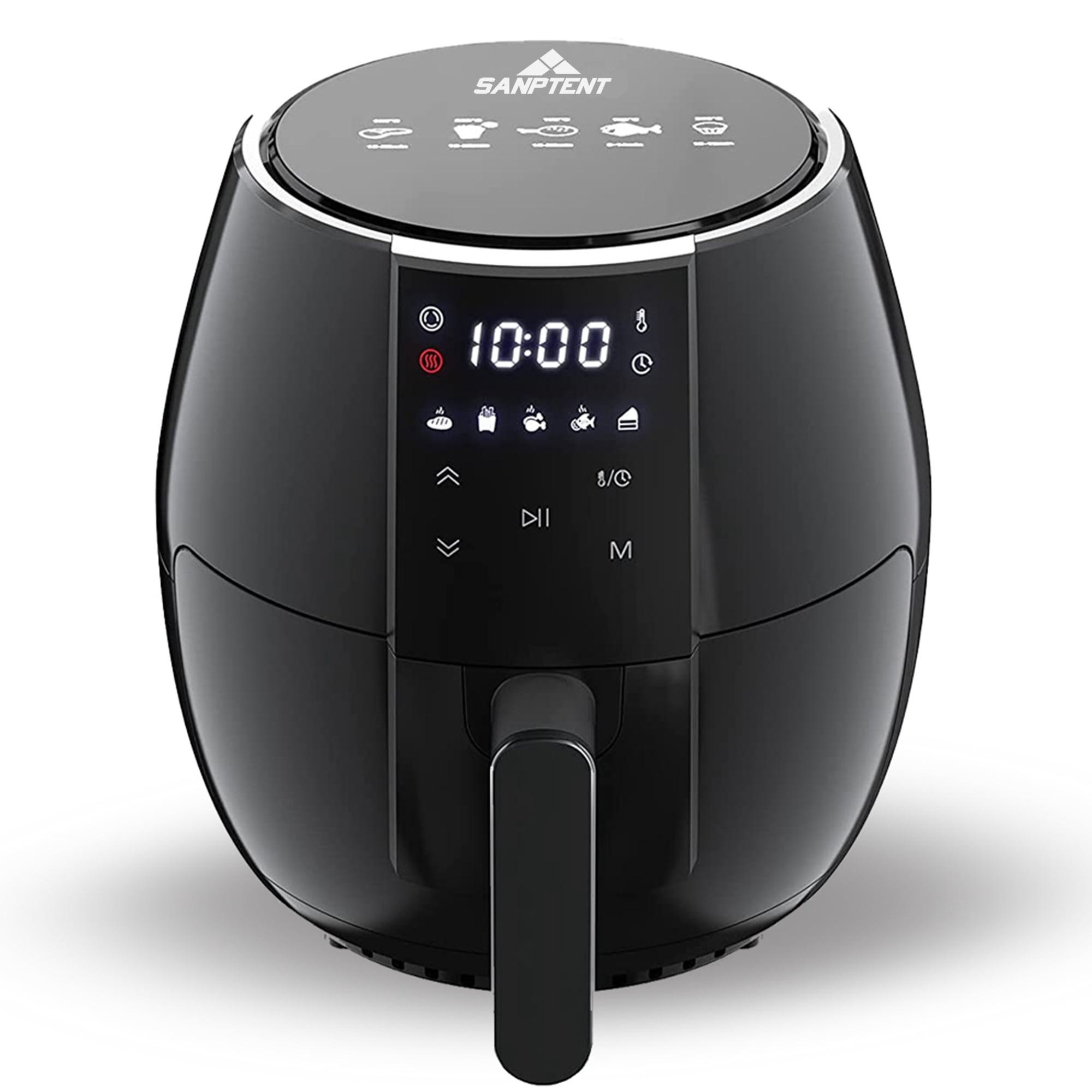 Sanptent 5.8 Quart Air Fryer, Black - Digital LED Touchscreen, Auto Shut-off, ETL Certified