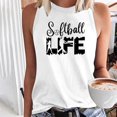 thumbnail image 1 of SDNall Womens Fashion Printed Round-Neck Loose Sleeveless T-shirt Pullover Tops, 1 of 9