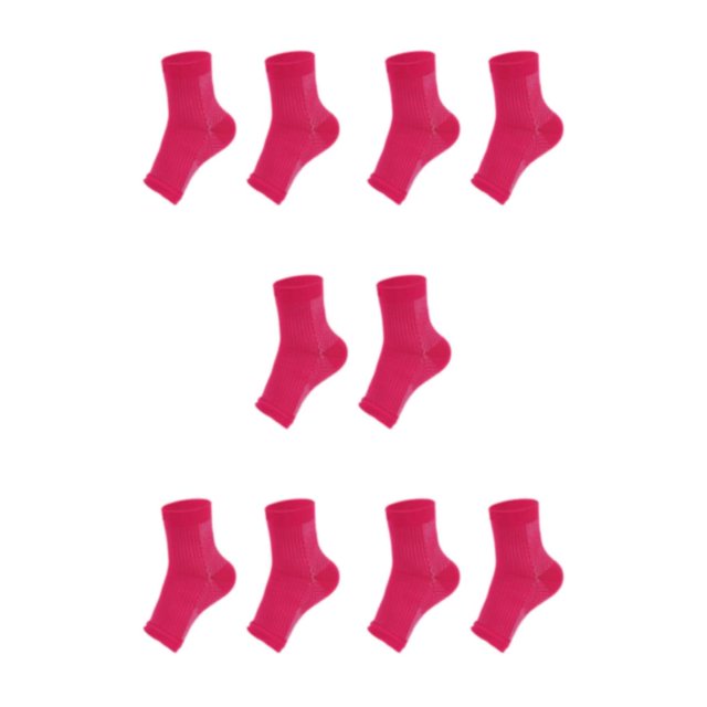 Decodeary Chaussettes de Compression 2a pour Chevilles Attelle Application Grand et Confortable Rose P/M 5Ensemble