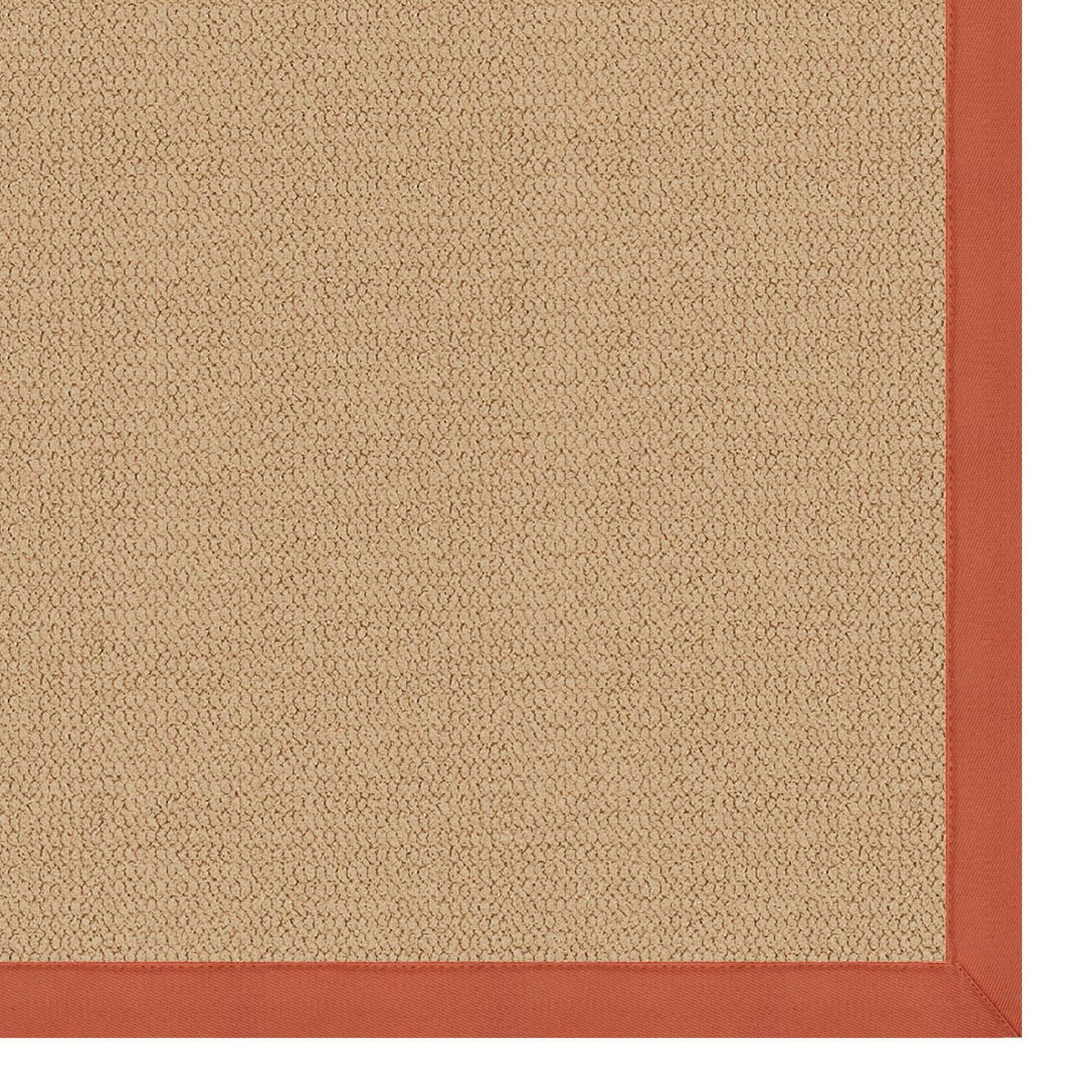 Tapis d'appoint Athena sisal et orange brûlé 1 pi 10 po x 2