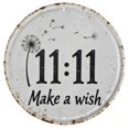 thumbnail image 1 of Door Sign Plate Circular Rustic Metal Sign with Dandelion 11:11 Distressed Rustic Round Hanging Sign for Home Porch Bedroom Patio House Number Plate,Name Plate,Address Plate,Metal Door Sign,Acrylic, 1 of 6