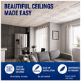 thumbnail image 2 of 24-pack Styro Pro Polystyrene Ceiling Tiles, 65 sq.ft.coverage, 2 of 11