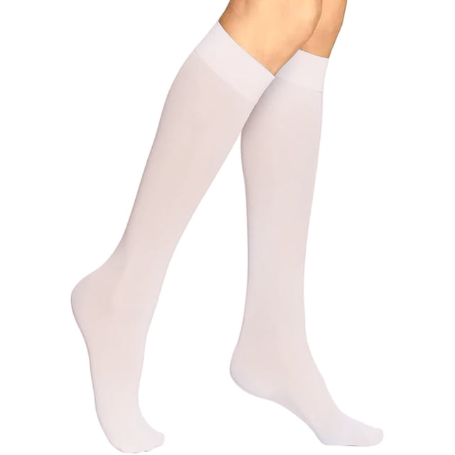 Bas Genoux Transparents pour Femmes, Doux, Confortables, Extensibles, en Mélange de Nylon, Bas pour Usage Quotidien
