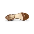 thumbnail image 4 of BLISSFUL STEP Women's Ankle Buckle Strap Chunky Heel Sandal Shoes Brown 6.5, 4 of 8