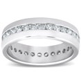 thumbnail image 1 of 1 1/2 ct Mens Channel Set High Polished Comfort Fit Wedding Band Eternity Ring, 1 of 1