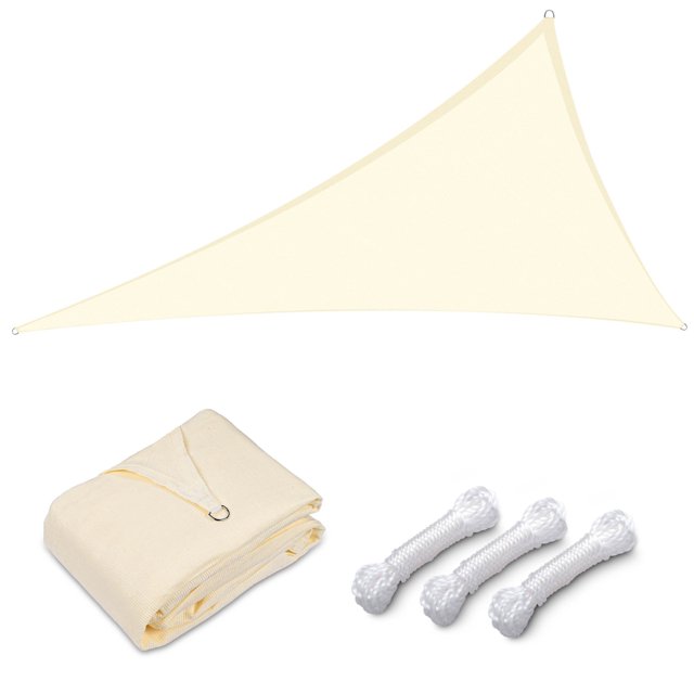 Yescom 28Ft Triangle Sun Shade Sail Canopy 97% UV Block Commercial Carpark Pool Camping Playground Outdoor Off White