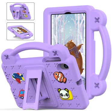 Dteck for pour Onn Étui pour Tablette 7 Pouces (Modèle 2024) 100135924, avec Poignée et Support, Étui Antichoc en EVA pour Enfants Walmart Onn Étui pour Tablette 7 Pouces Gen 4, Violet Pâle