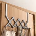thumbnail image 1 of Special Offer! Retractable Hooks Behind the Door Hanging Rack, Door Back Hangers for Clothes, Space-Saving Storage Solution for Bedroom, Bathroom, and Closet, 1 of 7