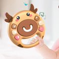 thumbnail image 4 of Coffee Infant Hand Drum Toy With Silicone Teether Grip Training Early Educational Percussion Instrument 6.3 Inches 0.26 Lbs Safe Material Portable Fun Learning Activity, 4 of 7