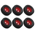 thumbnail image 2 of RC Car Tires And Wheels, Improve Appearance Stable Driving Replacement RC Car Tires  For WPL C14 C24 C34 C44 Red, 2 of 8